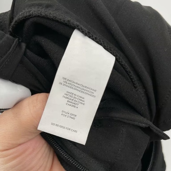 Cabi High Rise Flared Dress Pants Womens 2 Black Stretch Knit Elegant Chic City - Picture 4 of 6